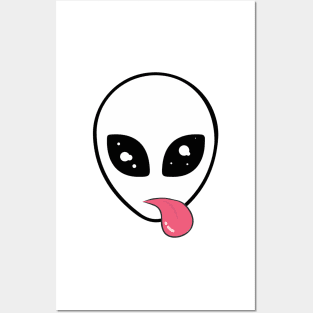 Alien Showing Tongue Posters and Art